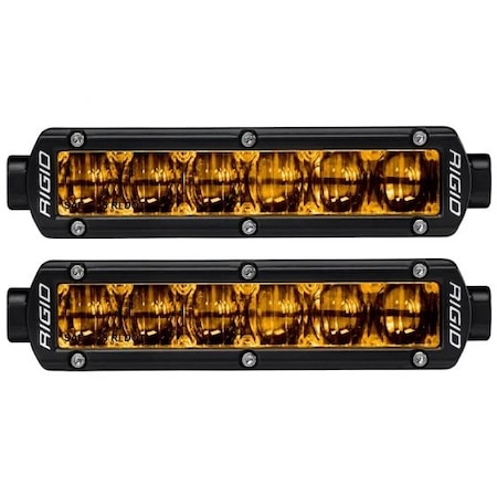 Rigid Industries SR-SERIES PRO DOT/SAE J583 6INCH FOG LIGHT SELECTIVE YELLOW SURFACE MO 906704